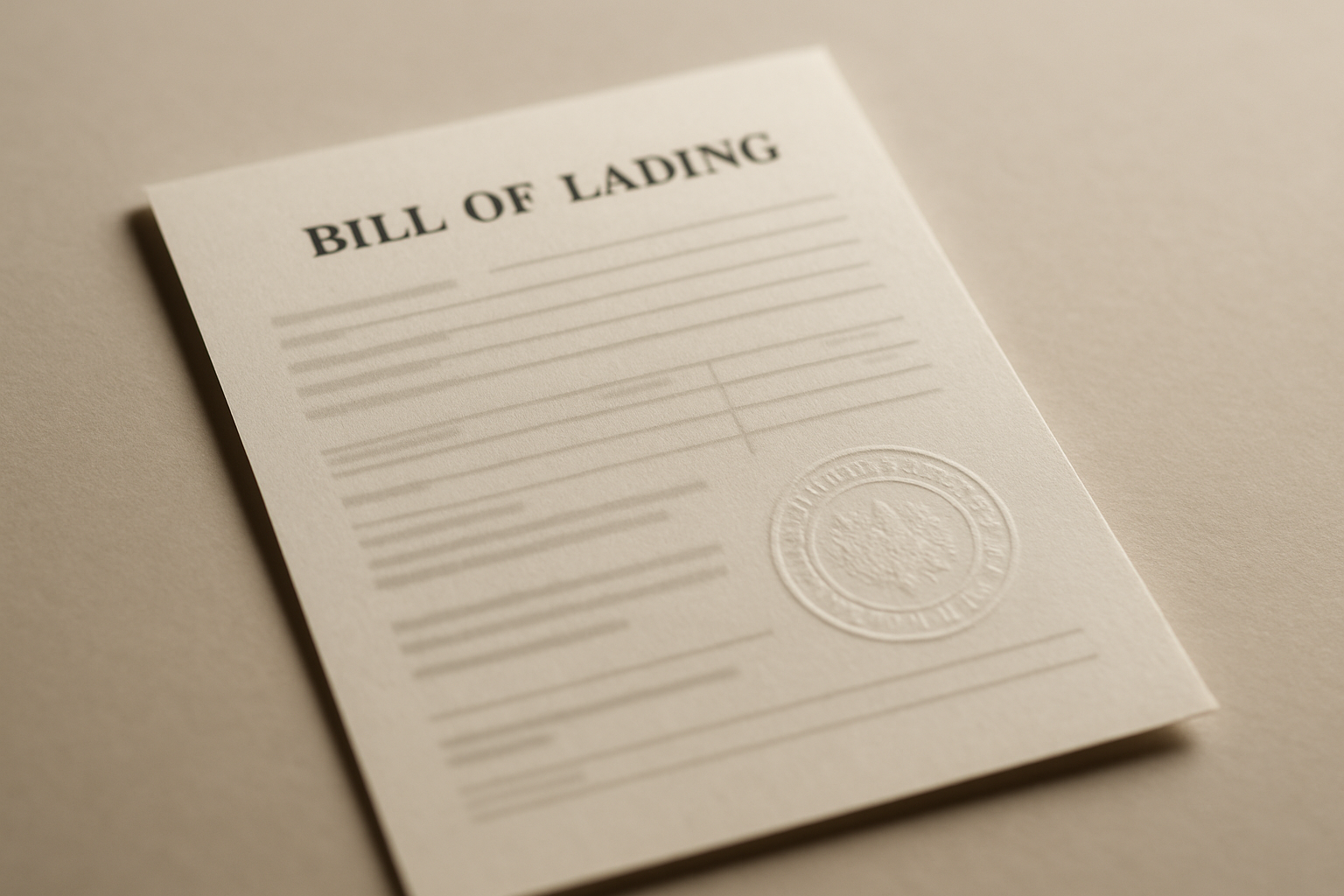 The Role Of The Bill Of Lading In Customs Clearance